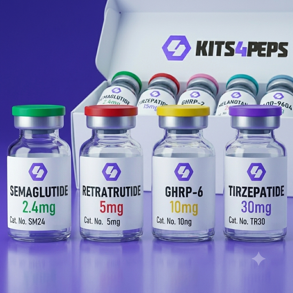 Research peptide vials